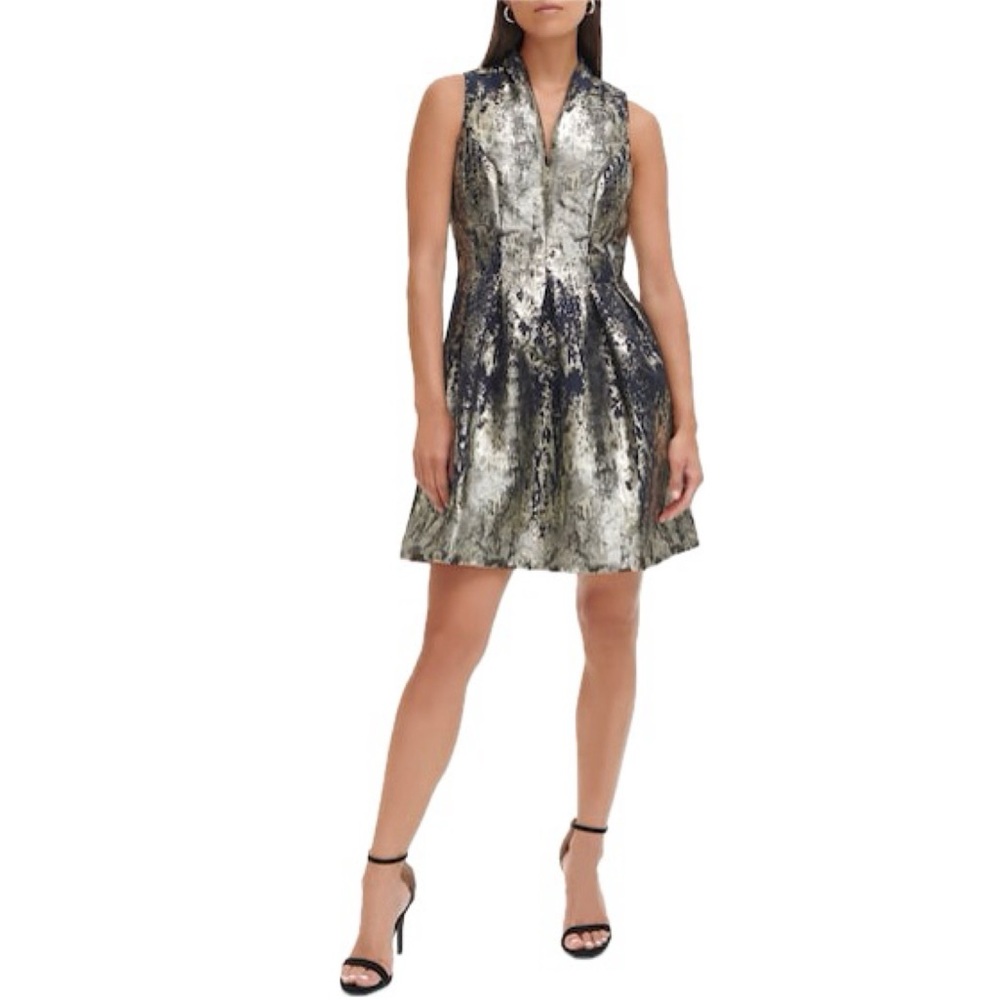 Vince Camuto | Jacquard Sleeveless Dress NWT